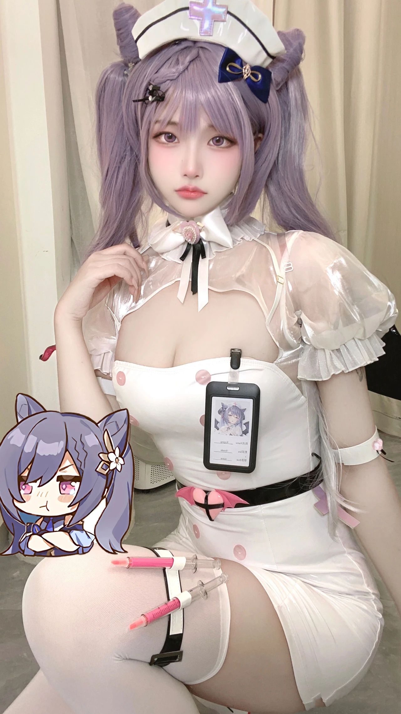 原神cos：白丝+女仆装，神子让人狂喜！制服秘书雷神，女仆刻晴甘雨莫娜你选谁？