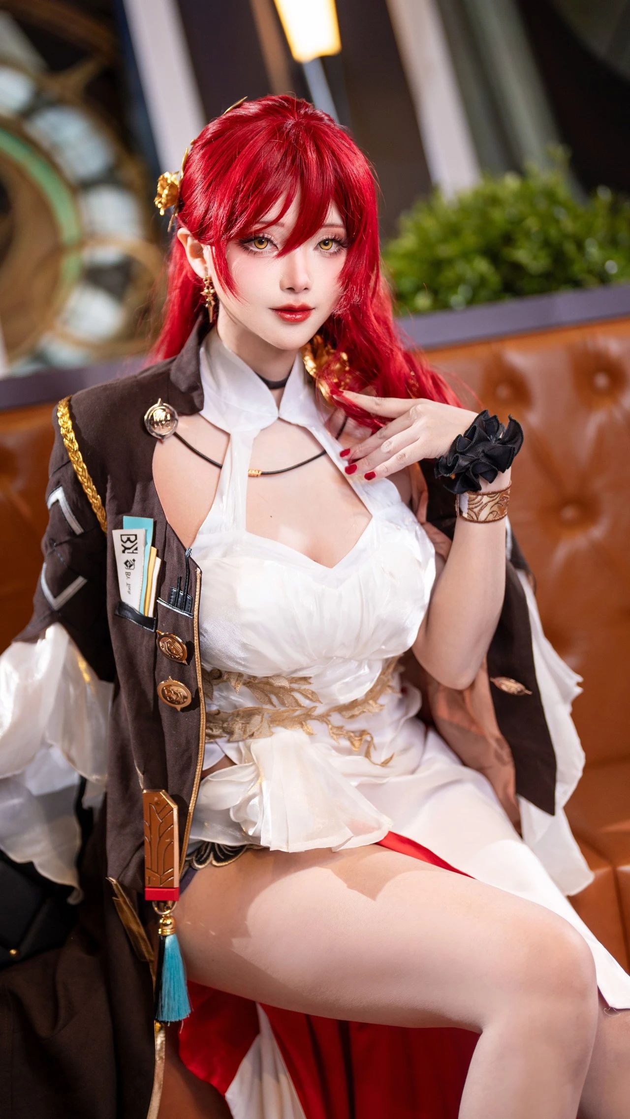 【cos】红发妖娆 长腿凝白 #列车组姬子cos