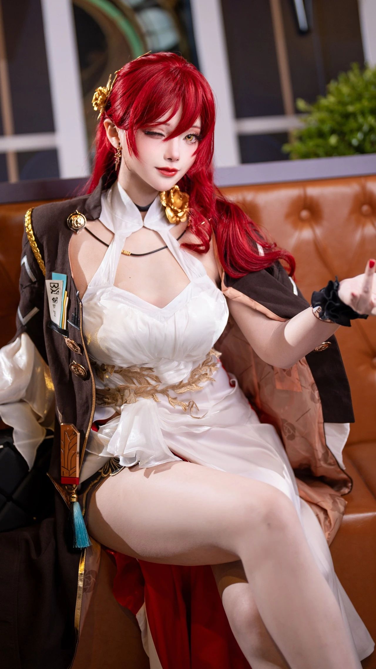 【cos】红发妖娆 长腿凝白 #列车组姬子cos