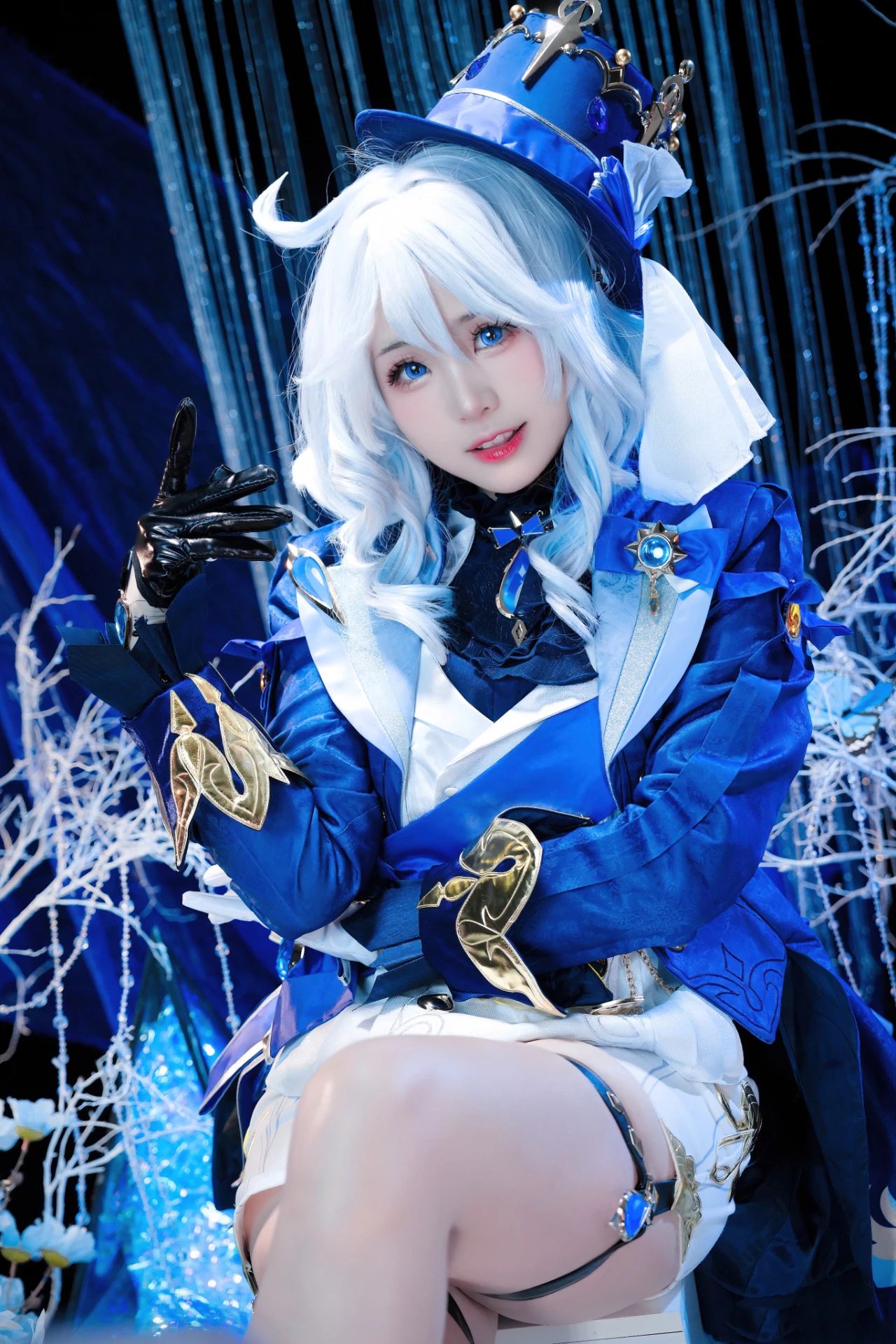 【cos】原神#芙宁娜，吃我白芙一脚脚