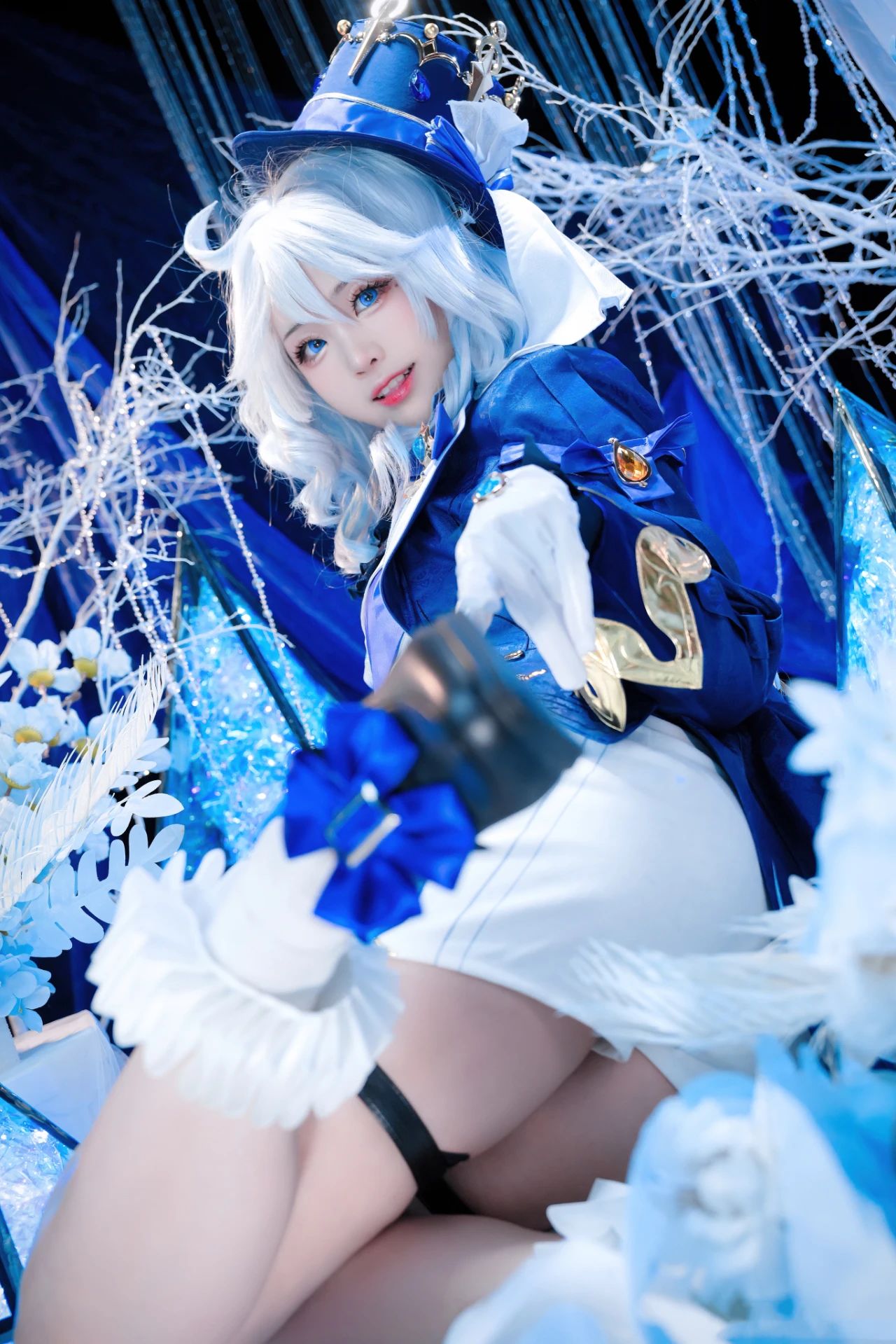 【cos】原神#芙宁娜，吃我白芙一脚脚