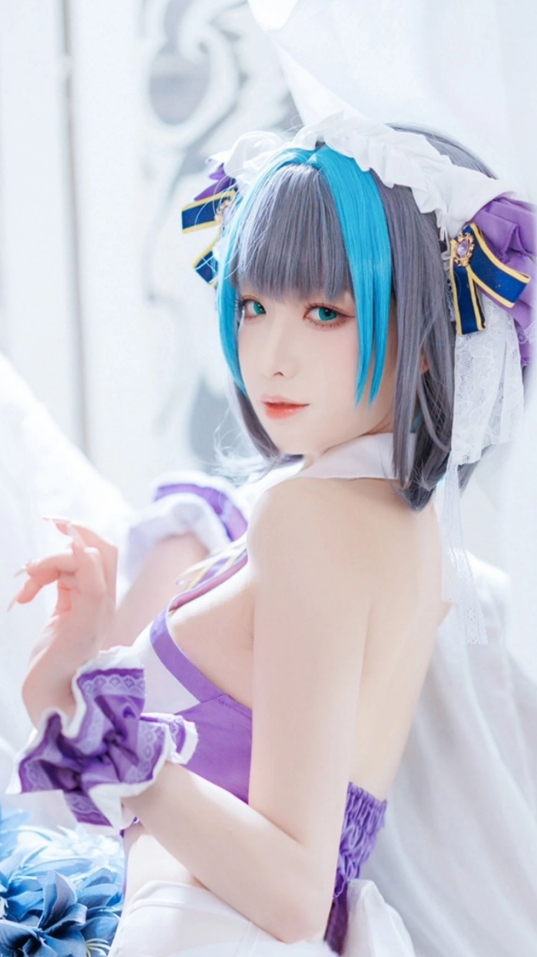 【cos】 白如凝脂 释放慵懒 蕾丝猫猫cos