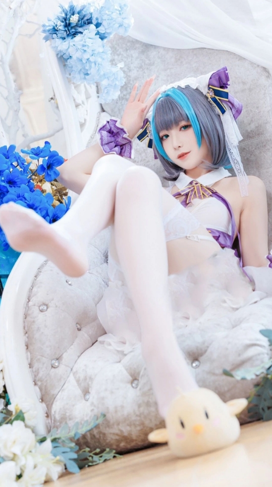 【cos】 白如凝脂 释放慵懒 蕾丝猫猫cos