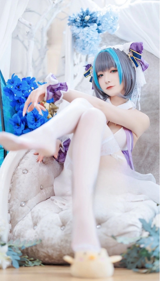 【cos】 白如凝脂 释放慵懒 蕾丝猫猫cos