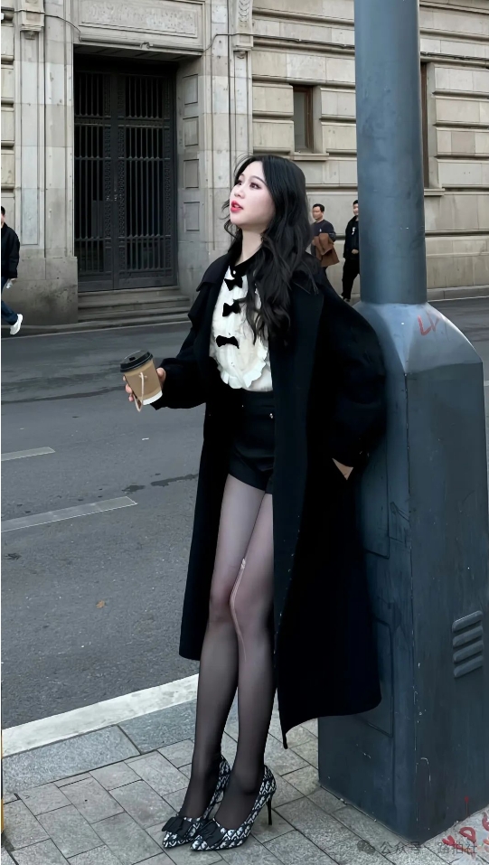 黑丝高跟美女小姐姐，这袜子是故意的吧！