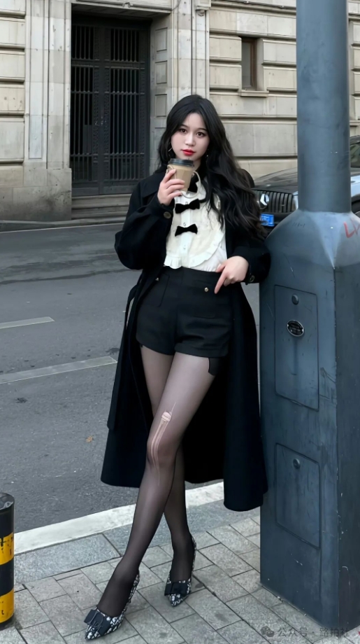 黑丝高跟美女小姐姐，这袜子是故意的吧！