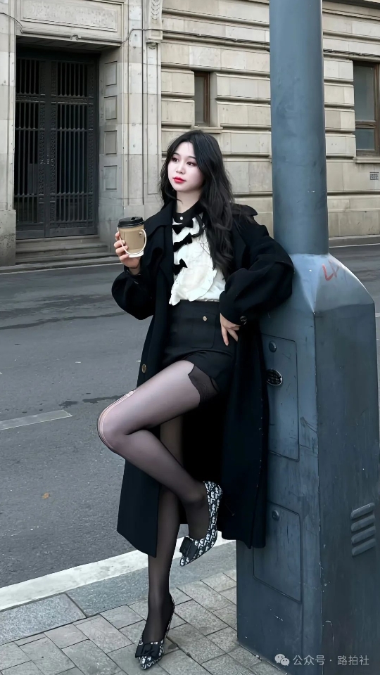 黑丝高跟美女小姐姐，这袜子是故意的吧！