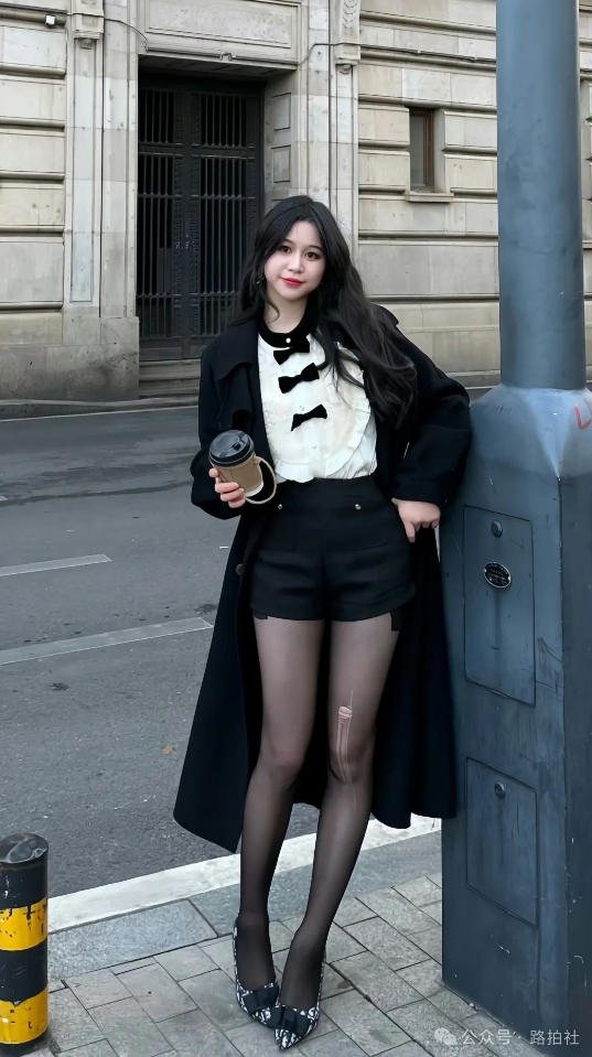 黑丝高跟美女小姐姐，这袜子是故意的吧！