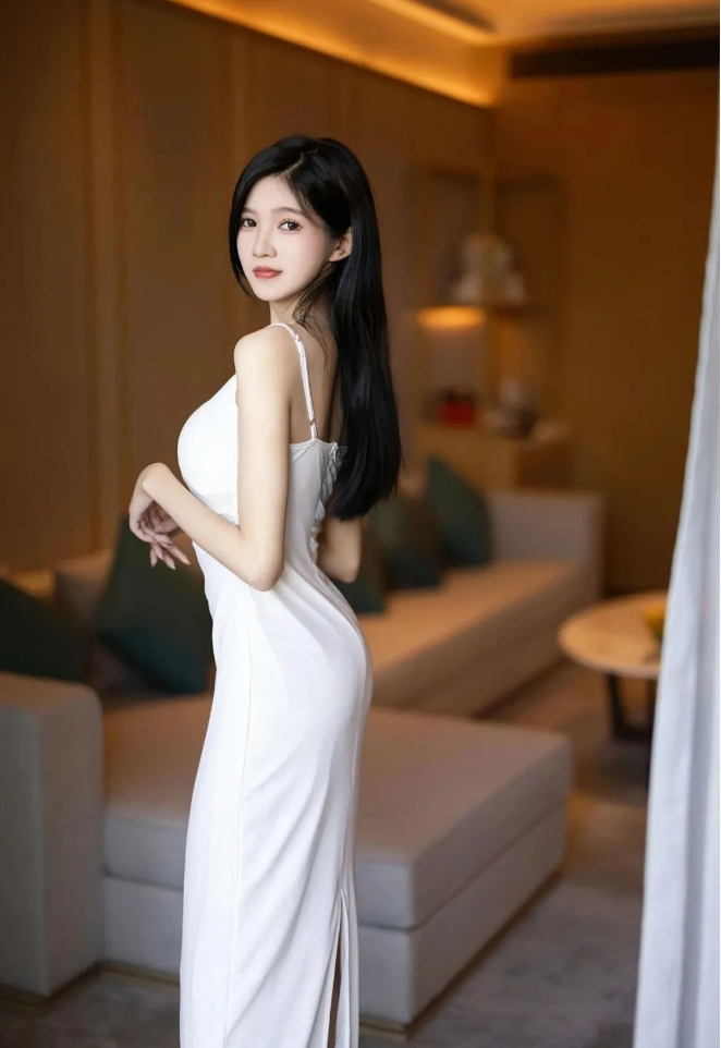 模特写真 | 白色长裙的性感姐姐