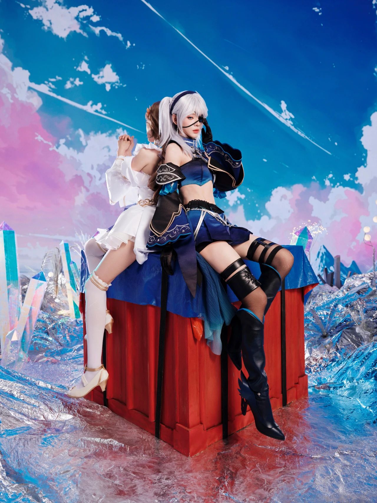 张予曦COS《和平精英》双生女神，双生幻境绝美登场！