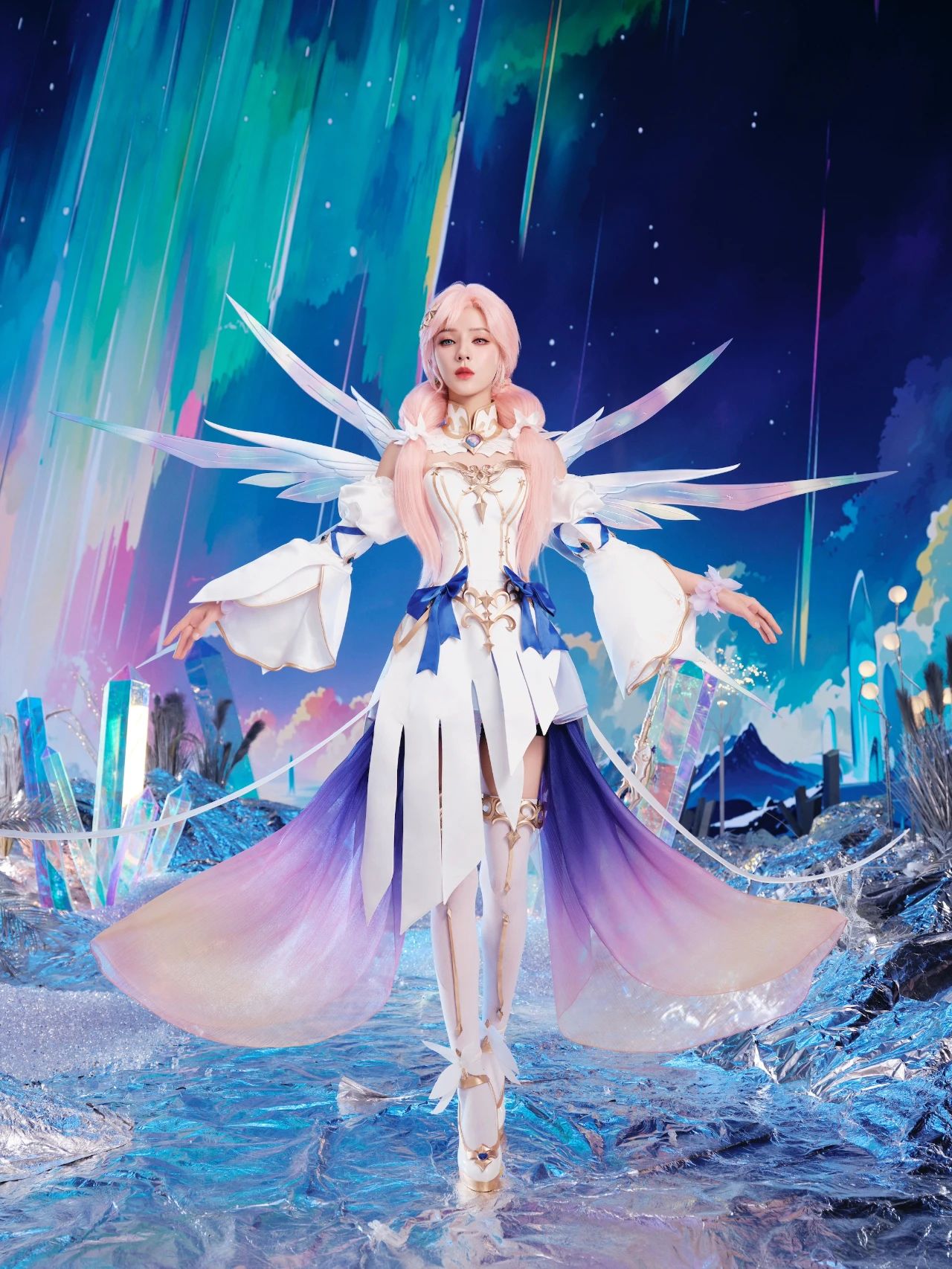 张予曦COS《和平精英》双生女神，双生幻境绝美登场！