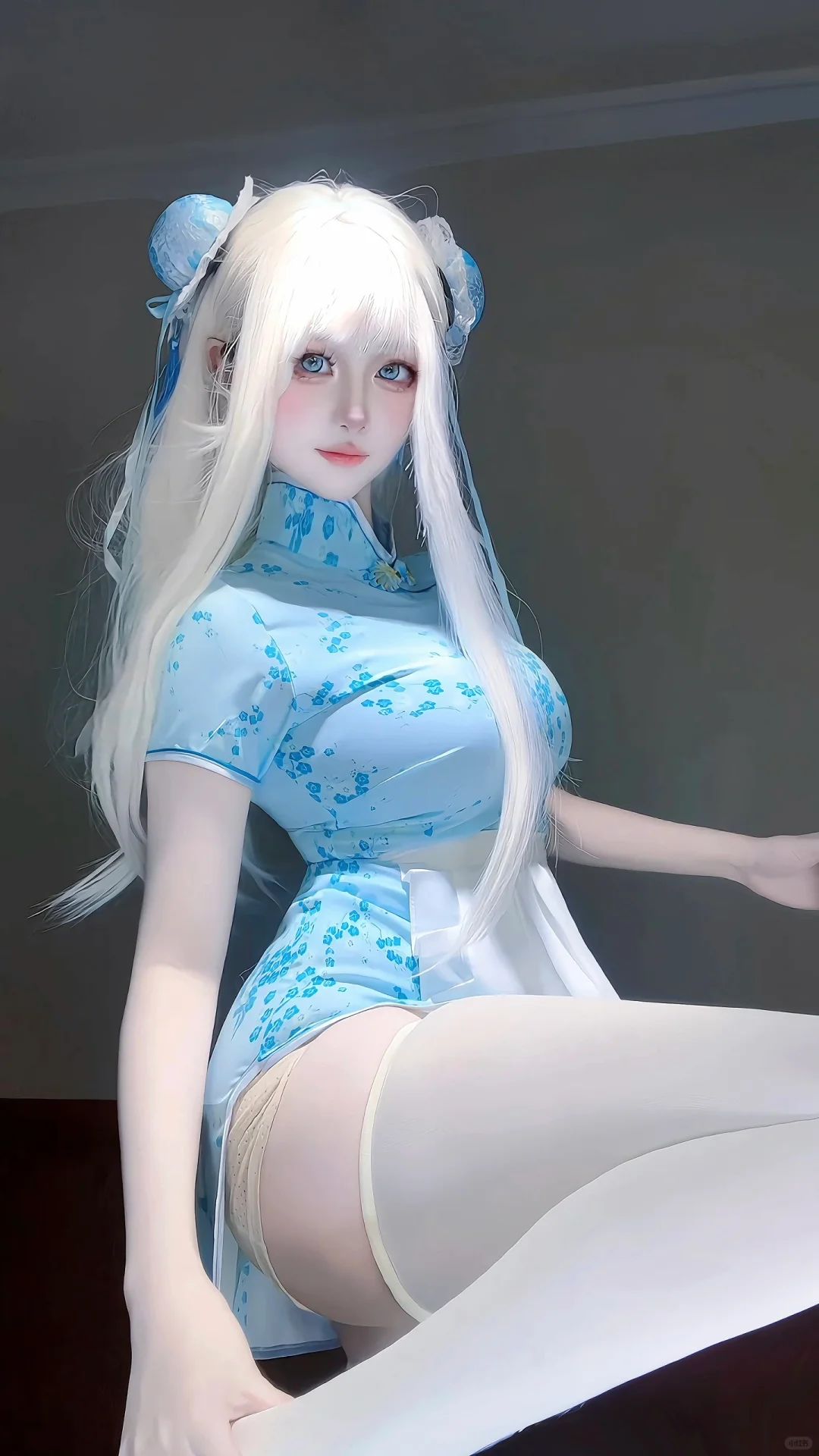 【cos】白 白到发光「中」白丝女仆中华娘，敢接这一招嘛